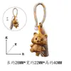 Estilo creativo madera maciza tallada estilo Tang Zodiaco Chino sándalo dorado colgante llavero decoración bolsa artesanía de madera