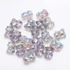 12 * 14MM oso tridimensional color mágico vidrio de cristal galvanizado cuentas accesorios para joyería DIY aretes collar pulsera accesorios