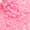 Cuentas de Barril de Agujero Grande de Acrílico Cuentas Pequeñas para Ponis 6*9mm Cuentas Sueltas Color Sólido Brillo Transparente Cuentas para Manualidades Accesorios para Joyería