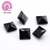 Pedras Preciosas Nano Quadradas de Canto Reto Pretas Atacado em Estoque 2*2Mm-8*8Mm Pedras Brutas de Gema Produtos Acabados Resistente a Altas Temperaturas