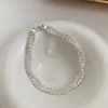 Pulsera Pequeña Redonda de Plata de Ley S925 de Paz y Alegría Nicho de Gama Alta Cuentas de Ábaco Nueva Tendencia en Joyería de Mano