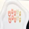 Rosa Primavera Verde 30 Piezas Uñas Portátiles Puntas de Uñas Hechas a Mano Puras Cuentas de Vidrio Ojo de Gato Nuevo Estilo Manicura Prehecha Uñas Portátiles