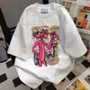 Camisetas de Manga Curta Estilo Coreano Preguiçoso Design de Nicho Estampadas em Desenho Animado para Homens e Mulheres no Verão Soltas e Versáteis Tops de Casal Ins