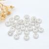 Cuerda Trenzada Trenzada con Cuentas Redondas Retorcidas de 8 mm Rellenas de Oro de 14 Quilates que Conservan el Color, Agujero Grande, Material Espaciador de Copo de Nieve para Joyería Hecha a Mano DIY