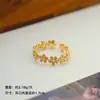 Novo Anel Estrela de Zircônia Microincrustada de Luxo Leve da Moda, Joia de Anel Aberto Versátil Elegante de Alta Qualidade de Nicho