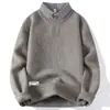 Suéter de punto falso de dos piezas con cuello alto para hombre, prenda exterior de otoño con cuello, camisa base casual versátil de alta gama