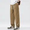 Primavera Nuevo Estilo Americano Overoles Niños Marca de Moda Sueltos Rectos Casuales Pierna Ancha 2024 Hombres Nuevos Pantalones Largos
