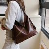 Bolso retro para mujer estilo Hong Kong, textura, portátil, bolso de axila, nuevo 2024, bolso tote de mano, mochila de gran capacidad