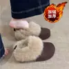 Zapatos modernos, adelgazantes y forrados de felpa estilo Birkenstock para el invierno 2026: zapatos de algodón nuevos, de suela gruesa, elegantes, cálidos y lindos para usar al aire libre