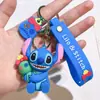 Llavero de Puntada de Alta Calidad Muñeca de Plástico Suave PVC Creativo Lilo y Stitch Colgante para Llave de Coche Regalo