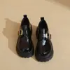 Mocasines de Plataforma para Mujer 2026 Nuevas Llegadas de Primavera Altura Creciente Hebilla Negra Estilo JK Británico Zapatos Pequeños de Cuero