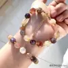 Pulseira Cristal de Cabelo Jingyao Duobao Super Sete Contas Lanterna Multifacetadas Coluna de Energia Pulseira de Círculo Único Moda Joia de Cristal para Namorada