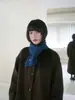 Bufanda Pequeña de Punto de Lana Pura Estilo Coreano de Alta Gama para Mujer, Protección Simple para el Cuello de Invierno, Bufanda Cálida para el Cuello, Prenda Exterior Decorativa, Moderna