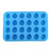 Molde mini bolo silicone 24 cavidades redondo poroso Mofen cup forma assar gelatina DIY fazer molde assar