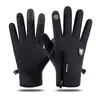 Guantes de Ciclismo Cálidos de Terciopelo de Dedo Completo para Otoño e Invierno, Cortavientos, Resistentes al Frío, Repelentes al Agua, Pantalla Táctil, Guantes de Esquí para Deportes al Aire Libre