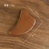 Placa Gua Sha de Sândalo Dourado Premium, Massageador Triangular para Pés, Universal para Homens e Mulheres, Bastão Multifuncional de Acupressão