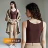 8828 terciopelo calefacción seda ropa interior térmica para mujer forro polar engrosado chaleco antibacteriano otoño e invierno capa base sin costuras
