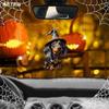 Decoraciones para Coche de Calabaza Plana de Perro Creativas Transfronterizas de Halloween y Navidad Colgante Decoración Acrílica Festiva