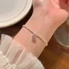 Lujo Ligero Nicho Exquisito Plata Quebrada Perla de Alta Gama Pulsera Pulsera para Mujer Verano Apilado Pulsera de Plata de Ley Nuevo Estilo