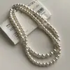 Prata S925 Zhengyuan Luz Forte Shijiazu Colar Luxo Leve Sentido Avançado Camadas de Uso Fivela de Lingote de Ouro Corrente para Clavícula de Blogueira Y00327