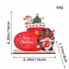 Zhongran Venda Quente Enfeites de Madeira de Natal Casa Pequena Enfeites de Mesa Presentes de Natal Cenário de Micro Paisagem Layout
