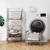 Cesta de Ropa Sucia de Segunda Mano Balcón Cesta de Almacenamiento de Ropa Multicapa Baño Cesta de Lavandería Móvil Cesta de Ropa Sucia Carrito Estante de Almacenamiento
