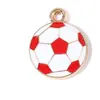 Accesorios de Fútbol Coloridos Estilo Deportivo Piezas de Esmalte Colgantes de Aleación para DIY Cadenas para Teléfono Llaveros Dijes Hechos a Mano