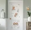 Nuevo ACC64025 Oso de Dibujos Animados Nube Estrella Luna Pegatina de Puerta Habitación Infantil Hogar Decoración de Pared Pegatina Decorativa