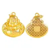 Joyería Chapada en Oro Colgante de Buda Colgante del Buda Maitreya Collar del Buda Relleno de la Barriga Riendo Oro de Imitación Sensación de Alta Gama Collar para Hombre Estilo Antiguo