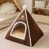Oferta Especial Cão Feliz Tapete Cama para Pet Espesso Aquecido Casa Fechada para Gato Casa para Cachorro Calor de Inverno Cama para Gato Atacado