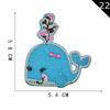 Calcomanías de Bordado por Computadora Yuanda Calcomanías de Tela Bordada de Animales Marinos de Dibujos Animados Accesorios de Ropa Parche Calcomanías Bordadas Calcomanías de Tela DIY