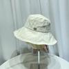 Sombrero de pescador plisado de metal estándar de moda coreana para niños, sombrero de lavabo pequeño informal de primavera y verano, sombrero de sol con protección solar para viajes