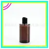Frasco Qianqiu Preto com Tampa de Pressão Transparente 180ml Frasco para Loção 180ml Frasco para Remédio Líquido Marrom Frasco para Shampoo