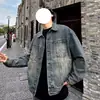 Nueva Chaqueta de Mezclilla Retro Desgastada para Hombre Tendencia Versátil para Viajes Cotidianos Holgada Fresca Ropa de Otoño Combina con Chaqueta de Trabajo Abrigo
