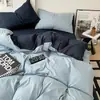 Categoria a Materno e Infantil Grau A Puro Algodão Dormir Nu Conjunto de Quatro Peças Lençóis de Cama de Puro Algodão Capa de Edredom Lençóis de Cama Conjunto de Três Peças para Dormitórios de Estudantes Universitários