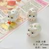 [Meila] Acrílico cuentas redondas lindas cuentas pesadas de la industria pintadas a mano diy material hecho a mano accesorios para pulsera