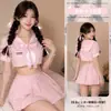 Lencería sexy y linda Huaqinghai, conjunto de dos piezas para estudiante, falda plisada bidimensional, uniforme estilo universitario A867