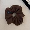 Outono e Inverno Textura Veludo Rígido Elástico de Cabelo Intestino Grosso Faixa de Cabeça Nova Moda Rabo de Cavalo Alto Corda de Cabelo Elegante Versátil Flor de Cabeça
