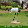 Mais vendido simulação de piscina de jardim de pedras ornamentos de guindaste de coroa vermelha escultura de plástico reforçado com fibra de vidro pássaros de resina decoração de paisagem de pátio