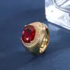 Celebridad de Internet en Vivo Venta Caliente Tesoro de Color Retro Simulación Tesoro de Color Anillo de Oro Forma de Píldora Anillo de Boca Ajustable