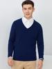 Suéter masculino de cashmere com gola de coração de frango e manga comprida, solto, casual, outono e inverno, decote em V, base, suéter masculino