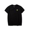 Camiseta de Verano Nueva de Marca Trendy de Estilo Japonés PLA-chuanjiu Corazón Dorado Pequeña Etiqueta Bordada Mismo Estilo para Pareja