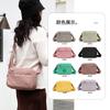 Bolsa Transversal com Alça Larga Feminina Bolsa de Tecido Lavado 2025 Novo Estilo Transfronteiriço Bolsa Feminina Casual Transfronteiriça Bolsa de Ombro para Mãe