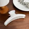Pinza para el Cabello Grande con Patrón de Mármol de Gama Alta, Material de PC, Pasador Anticaída, Peinado Recogido en la Parte Trasera de la Cabeza, Moderno Accesorio para el Cabello de Pinza Tiburón