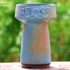 Vaso de Flor Carnudo Pequeno Defeito Panela Quente Panela Cogumelo Cerâmica Diâmetro Grande Simples Planta Verde Ébano Antigo Pilha Vaso de Cerâmica de Penhasco