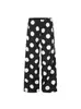 Pantalones casuales de pierna ancha para mujer con estampado lateral estilo americano, nuevo modelo 2026, de tiro bajo, holgados, adelgazantes, versátiles, hasta el suelo