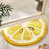 Tapete de chão dopamina em formato de fruta, falso cashmere, tapete de banheiro fofo, absorvente de água, antiderrapante, resistente à sujeira, adequado para o lado da cama do quarto