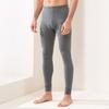 Pantalones de Capa Base para Hombre de Poliéster y Algodón, Delgados, Corte Holgado para Personas de Mediana Edad y Mayores, Cintura Alta, Se Pueden Usar por Fuera, Adecuados para Otoño e Invierno, Cómodos para Primavera y Otoño