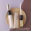 Glaze para lábios de garrafa de vinho direto da fábrica, frasco transparente para injeção vazia, frasco de cor de batom para vinho tinto 5ml, material de embalagem cosmética DIY