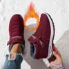 2026 Nuevos Zapatos de Algodón de Caña Baja Zapatos de Algodón Transfronterizos para Mujer con Forro de Terciopelo Espeso Cómodos de Comercio Exterior de Fondo Plano Botines Cálidos para Personas de Mediana Edad y Mayores